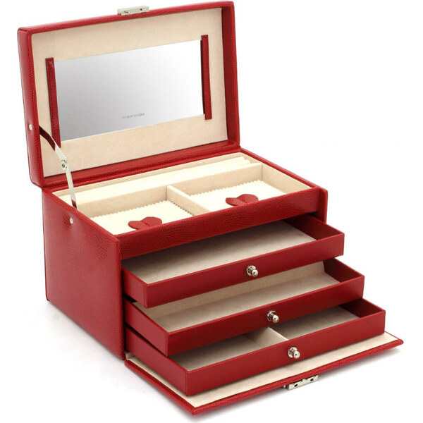 Friedrich Lederwaren Šperkovnica červená / béžová Jolie 23255-40 66596219