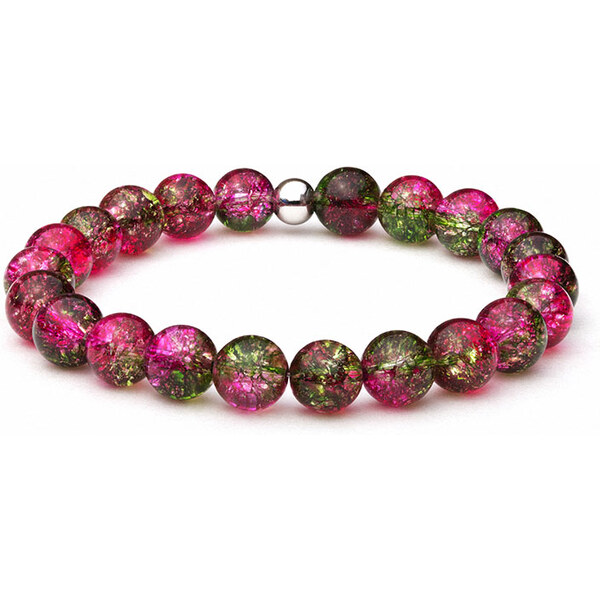 BudNej Minerálny náramok FUCHSIA KRIŠTÁL MN1046 35941942