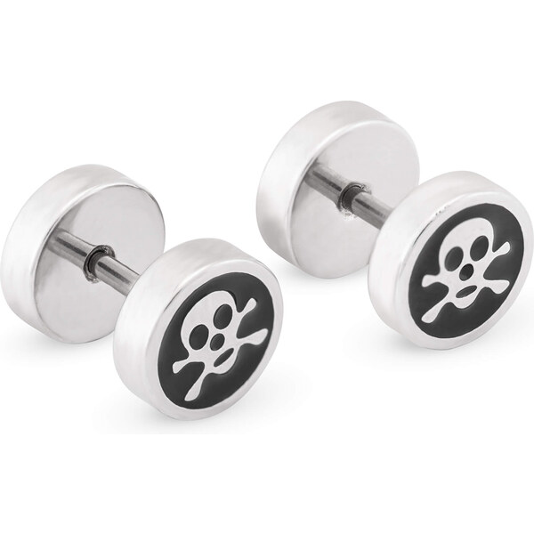 Troli Hravé pánske náušnice s lebkou KS-134 66585435