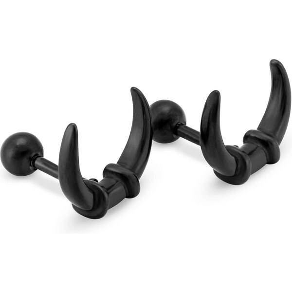 Troli Štýlové čierne náušnice Polmesiaca KS-152 66595277