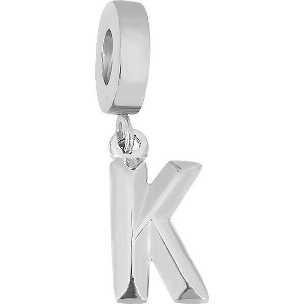 Lindas Jewelry Prívesok na náramok Písmeno K chirurgická oceľ IP051 34890532
