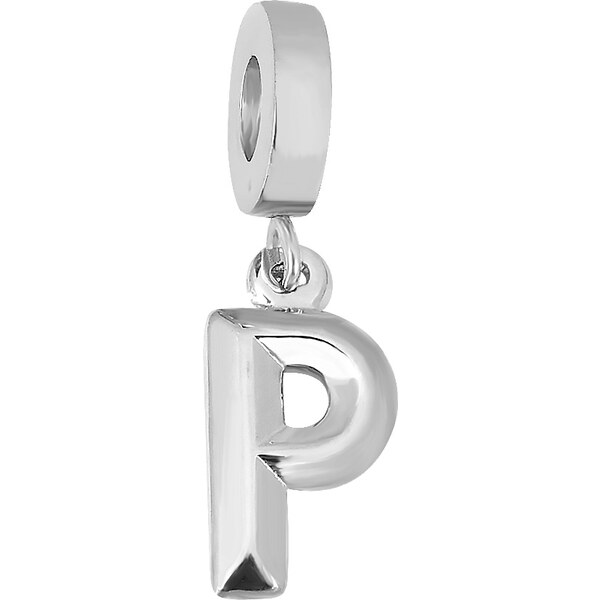 Lindas Jewelry Prívesok na náramok Písmeno P chirurgická oceľ Ip055 34890536