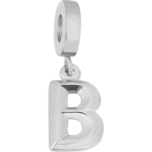 Lindas Jewelry Prívesok na náramok Písmeno B chirurgická oceľ IP047 34890528