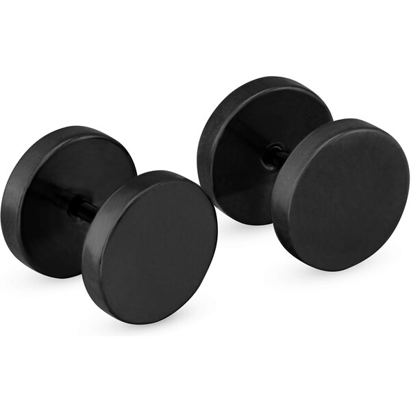 Troli Minimalistické čierne náušnice KS-148 66578132