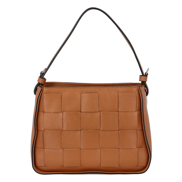 Dámska kožená kabelka cez rameno koňaková - Delami Vera Pelle Demeris 29134934