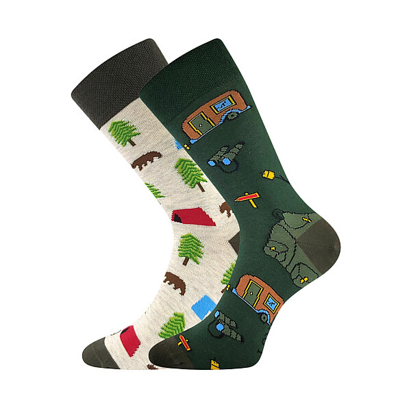 DOBLE farebné ponožky Lonka - KEMPING 39582751