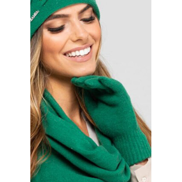 Kamea Zelené dámske rukavice na zimu 01, Farba zelená 65975222