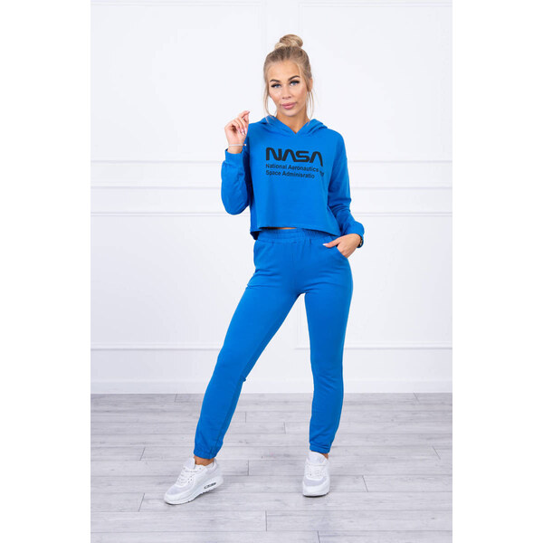 MladaModa Tepláková súprava s nápisom NASA kráľovská modrá 27288634