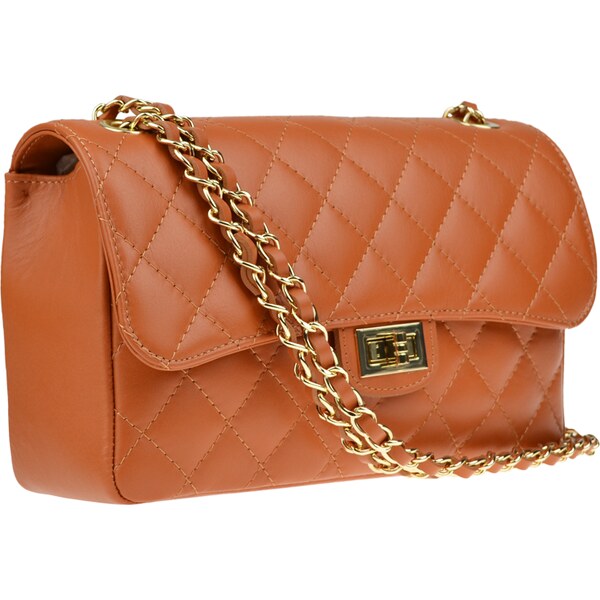 Camel kožená talianska crossbody kabelka Eliana Camel NovaKabelka.sk 20385140