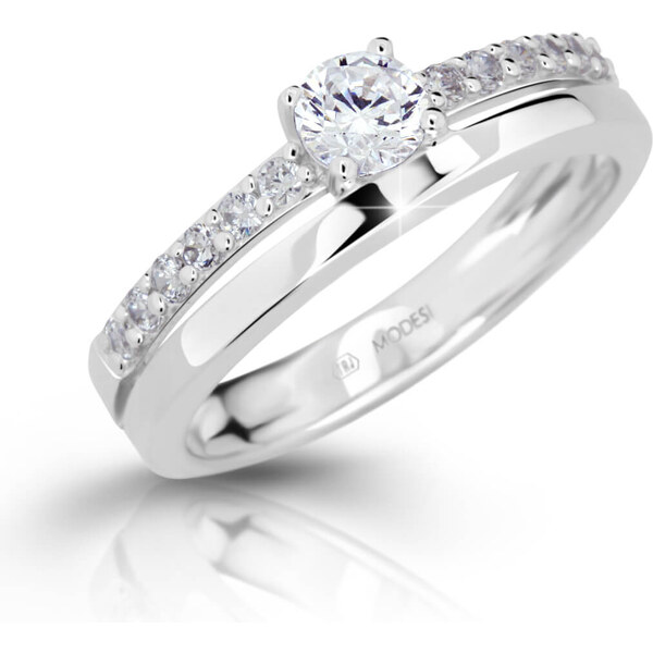 Modesi Slušivý prsteň so zirkónmi M11102 50 mm 66579850