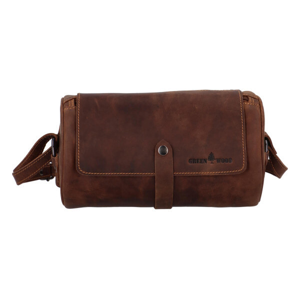 Kožená taška cez rameno hnedá - Greenwood Aleisa hnedá 64555108