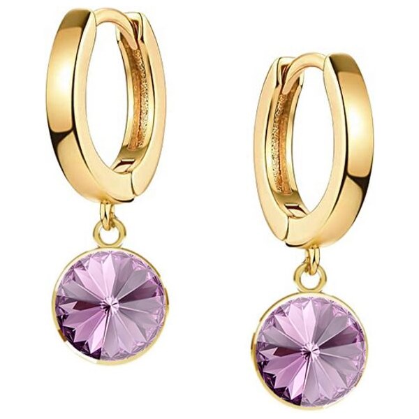 SWAROVSKI Elements Swarovski e. náušnice kruhy Ambrosia, purpurová 27477336