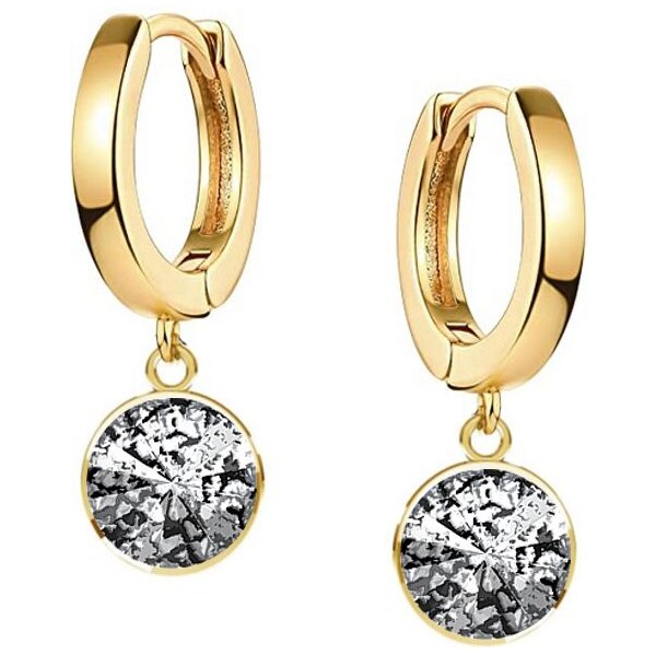 SWAROVSKI Elements Swarovski e. náušnice kruhy Ambrosia, čierna patina 55478474