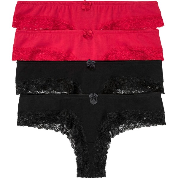 bonprix Brazílske nohavičky (4 ks), farba čierna 44733213