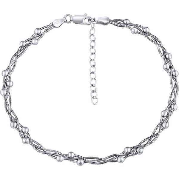 Silvego Strieborný prepletaný retiazka na nohu TTT420A 66594881