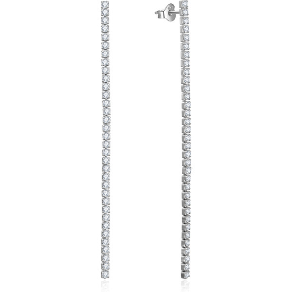 Beneto Dlhé strieborné náušnice so zirkónmi AGUV2672 10 cm 66582550