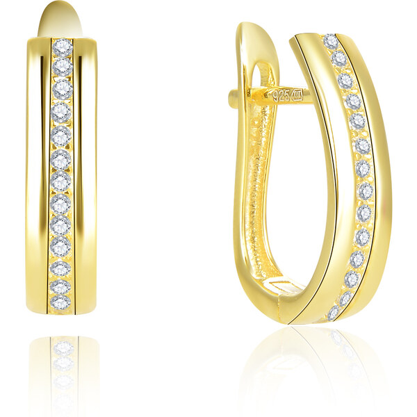 Beneto Módne pozlátené náušnice AGUC2669-GOLD 66578512