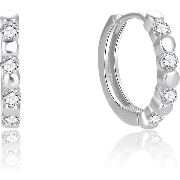 Beneto Nežné strieborné náušnice s čírymi zirkónmi AGUC2714 66586450