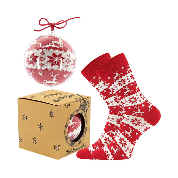 ELFI darčekové vianočné ponožky Lonka Červená 27-32 1 pár 28204754