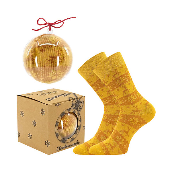 ELFI darčekové vianočné ponožky Lonka Zlatá 42-45 1 pár 28204755