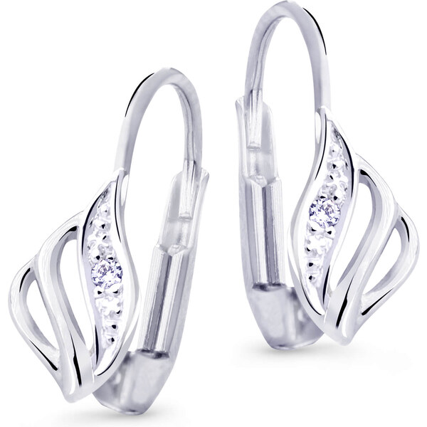 Cutie Diamonds Luxusné náušnice z bieleho zlata s briliantmi DZ8024-L 66589622