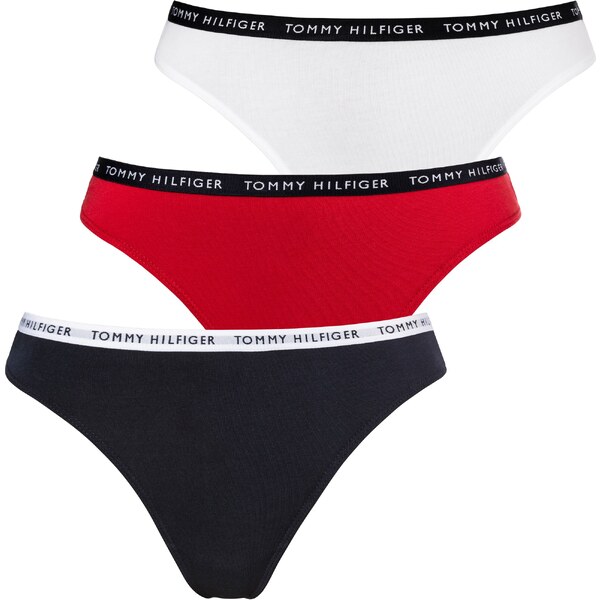 Tommy Hilfiger Underwear Tangá námornícka modrá / tmavočervená / 43692737
