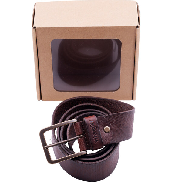 Opasok WRANGLER W0F1U1X85 STRUCTURED BELT BROWN 27528554
