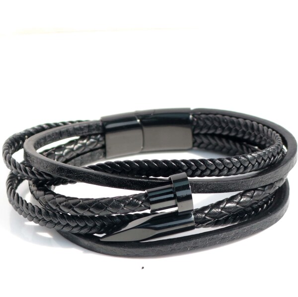 Sams Artisans Kožený náramok Nailgun chirurgická oceľ INRM095 66439281