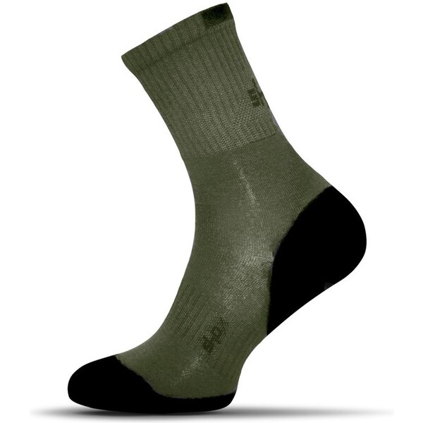 Buďchlap Bavlnené pánske ponožky v tmavo-zelenej farbe Clima Plus 27618120