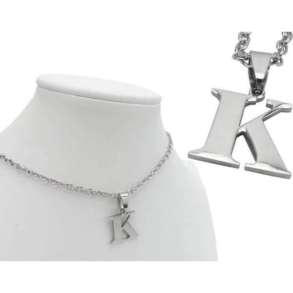 CITY STORM Retiazka s príveskom písmeno K z chirurgickej ocele - 1,7 66889264