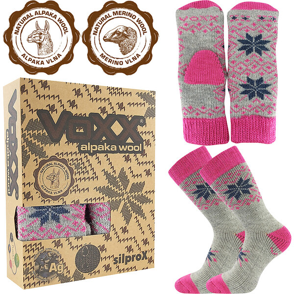ALTA SET vlnené merino ponožky + palčiaky VoXX Sivá 39-42 1 pár + 1 28516947