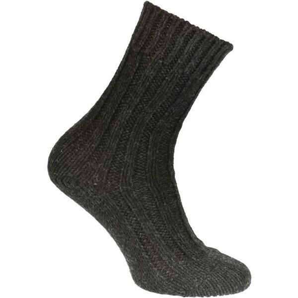 JOHN-C Dámske luxusné čierne vlnené ponožky ALPAKA 27692183