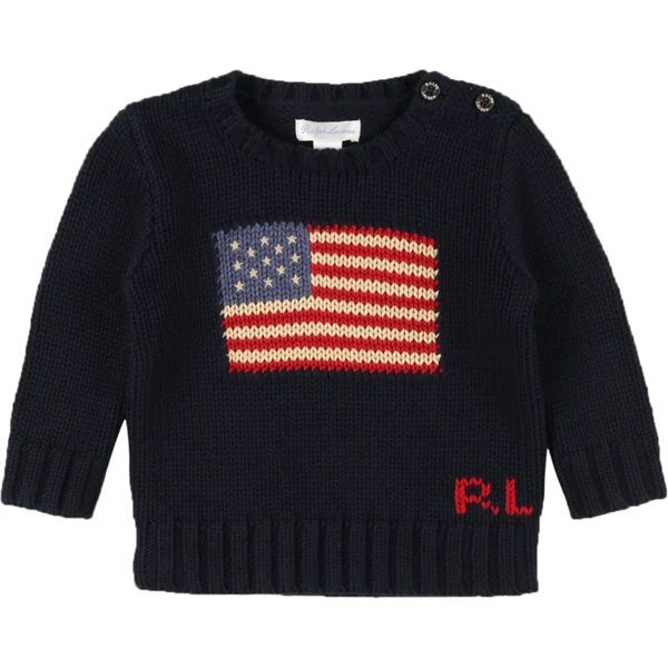 Polo Ralph Lauren Sveter béžová / námornícka modrá / červená 63705701