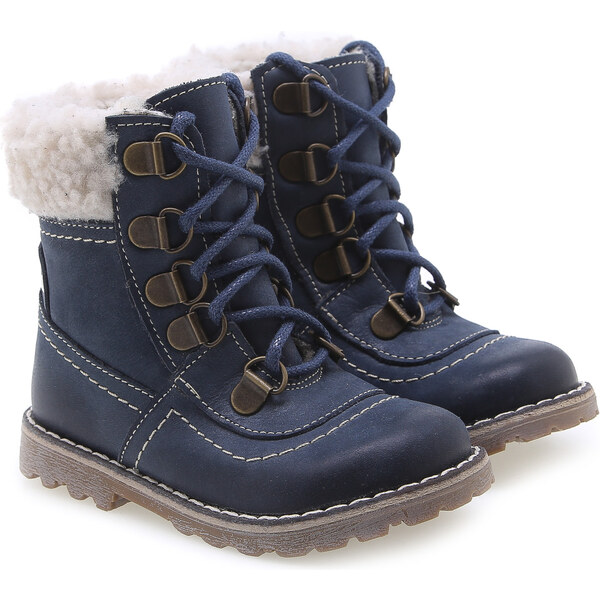 Detské zimné kožené topánky Emel EV2134-15 Modrá 46771257
