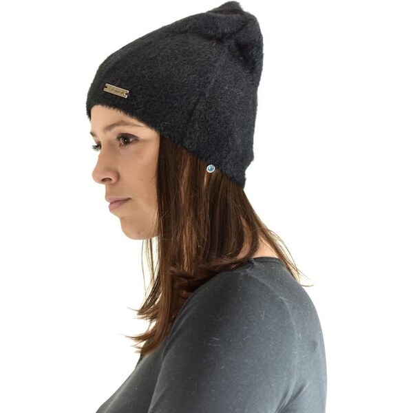 JOHN-C Čierna vlnená čiapka ALPAKA 27730287