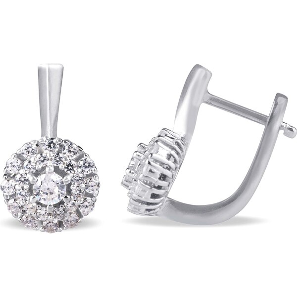 Beneto Trblietavé strieborné náušnice s čírymi zirkónmi AGUC2263 66578330