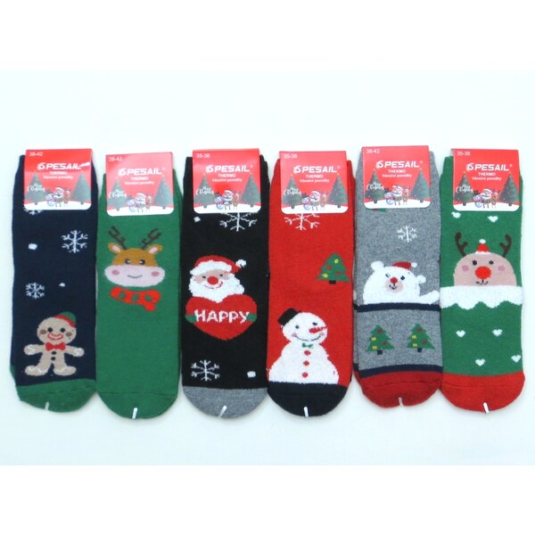 Dámske/detské termo ponožky- vianočné 29236367