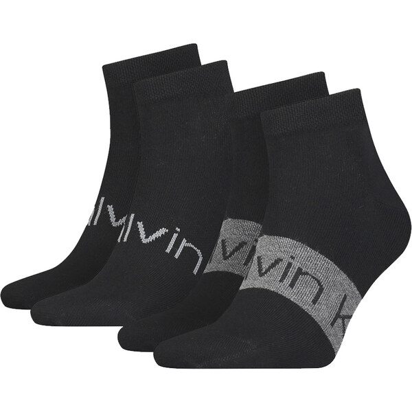 CALVIN KLEIN - 2PACK Intense power čierne členkové ponožky 27768971