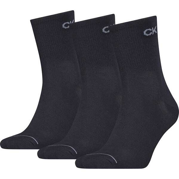 CALVIN KLEIN - 3PACK CK Nick navy quarter ponožky s logom 27768974