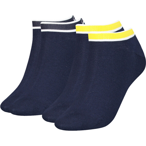 CALVIN KLEIN - 2PACK CK logo cotton navy combo členkové ponožky 27769006