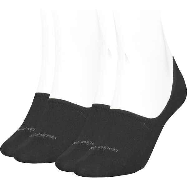 CALVIN KLEIN - 2PACK čierne neviditeľné ponožky 27769012