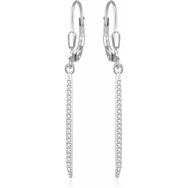 Beneto Módne strieborné náušnice s retiazkami AGUC1075L 66591358