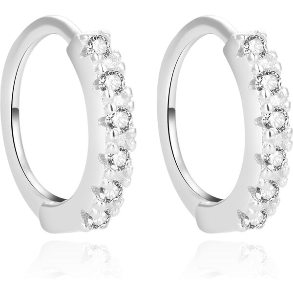 Beneto Trblietavé kruhové náušnice zo striebra AGUC1620 66589813