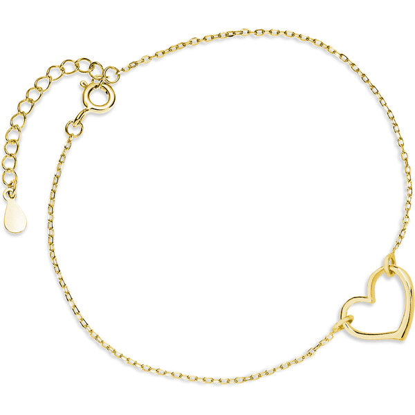 Olivie Strieborný náramok SRDCE GOLD 5392 28209122