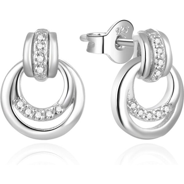 Beneto Štýlové strieborné náušnice so zirkónmi AGUP1888 66589359