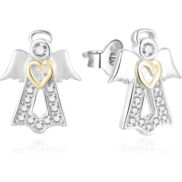 Beneto Nežné strieborné náušnice anjelíček AGUP2575D 66580471