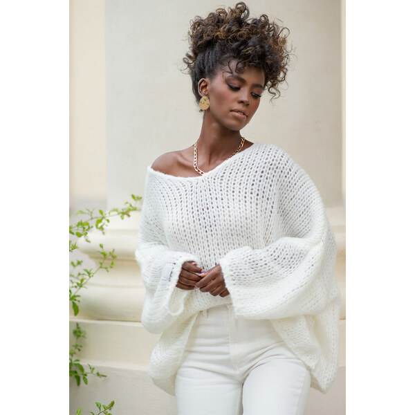 Glara Oversized dámsky pletený sveter 27804175