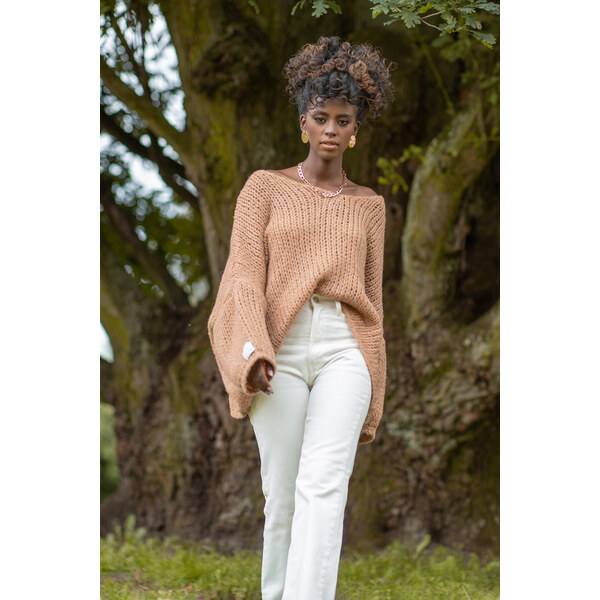 Glara Oversized dámsky pletený sveter 27804177