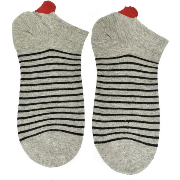 AURA.VIA Dámske sivé ponožky STRIPS 27899678