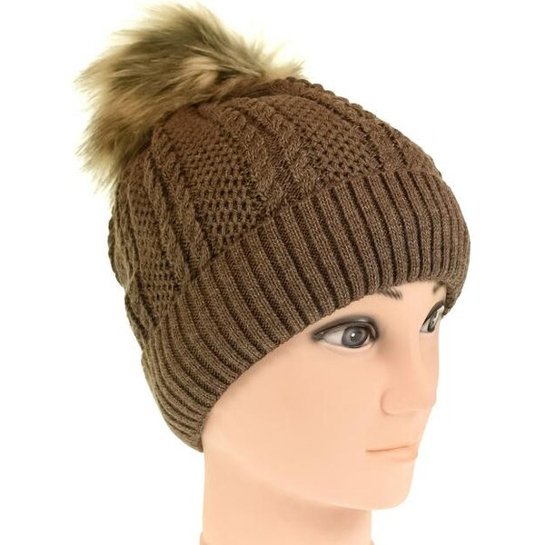 JOHN-C Hnedá čiapka LAMBA 27929163